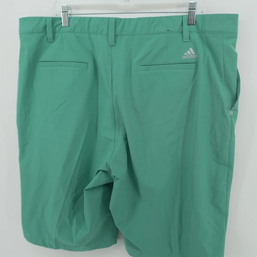 Adidas Golf Shorts Mens 40 Green Flat Front Performance Gripper Waistband